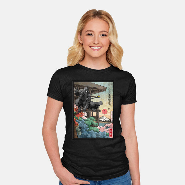 The Spider In Japan-Womens-Fitted-Tee-DrMonekers