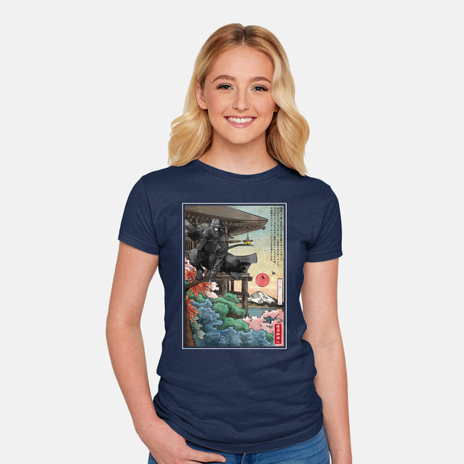 The Spider In Japan-Womens-Fitted-Tee-DrMonekers