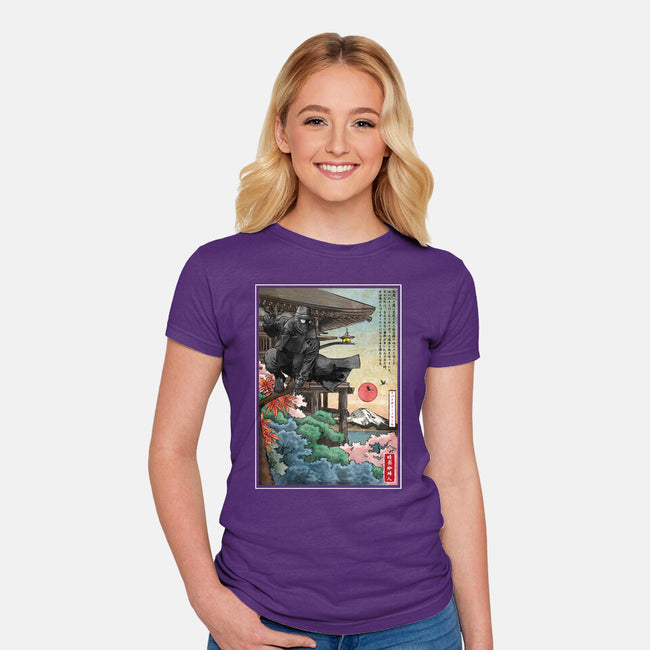The Spider In Japan-Womens-Fitted-Tee-DrMonekers