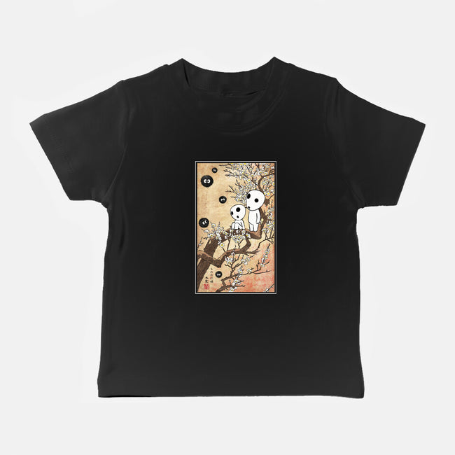 Tree Spirits Meet The Soot Sprites-Baby-Basic-Tee-DrMonekers