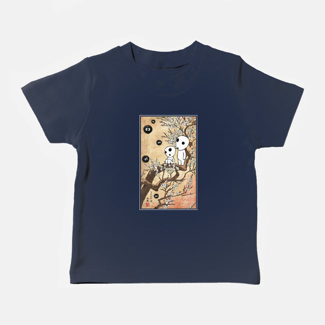 Tree Spirits Meet The Soot Sprites-Baby-Basic-Tee-DrMonekers