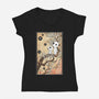 Tree Spirits Meet The Soot Sprites-Womens-V-Neck-Tee-DrMonekers