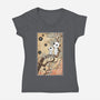 Tree Spirits Meet The Soot Sprites-Womens-V-Neck-Tee-DrMonekers