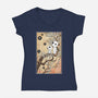 Tree Spirits Meet The Soot Sprites-Womens-V-Neck-Tee-DrMonekers