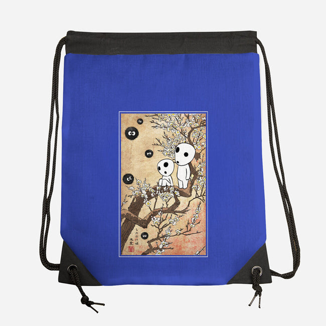 Tree Spirits Meet The Soot Sprites-None-Drawstring-Bag-DrMonekers