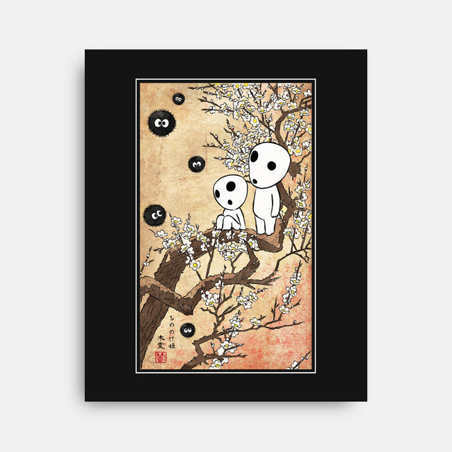 Tree Spirits Meet The Soot Sprites-None-Stretched-Canvas-DrMonekers
