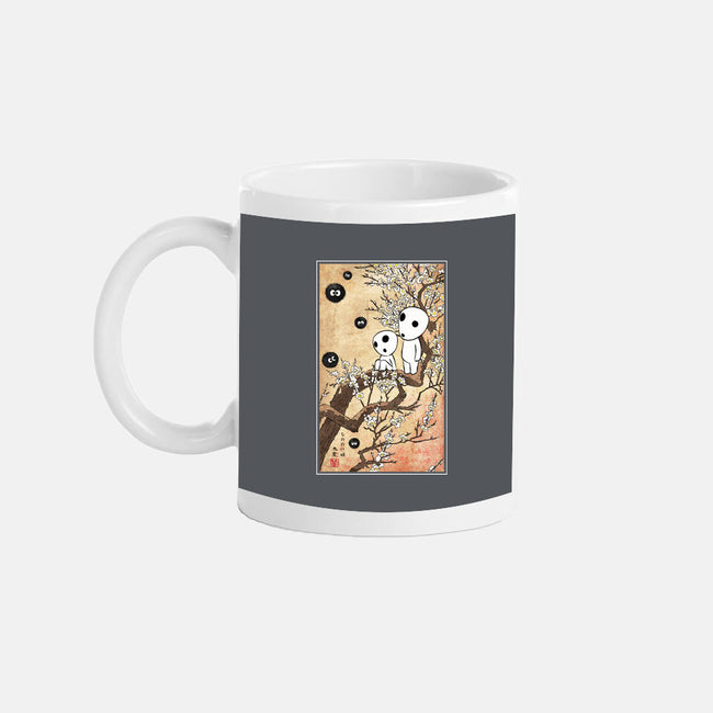 Tree Spirits Meet The Soot Sprites-None-Mug-Drinkware-DrMonekers