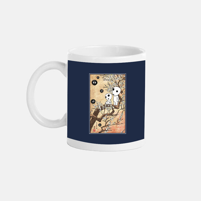 Tree Spirits Meet The Soot Sprites-None-Mug-Drinkware-DrMonekers