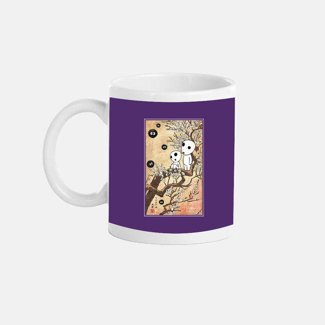 Tree Spirits Meet The Soot Sprites-None-Mug-Drinkware-DrMonekers