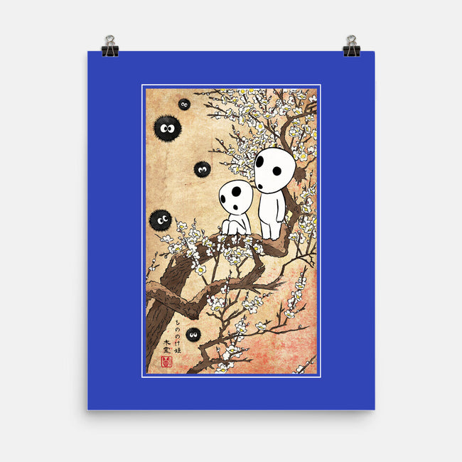 Tree Spirits Meet The Soot Sprites-None-Matte-Poster-DrMonekers