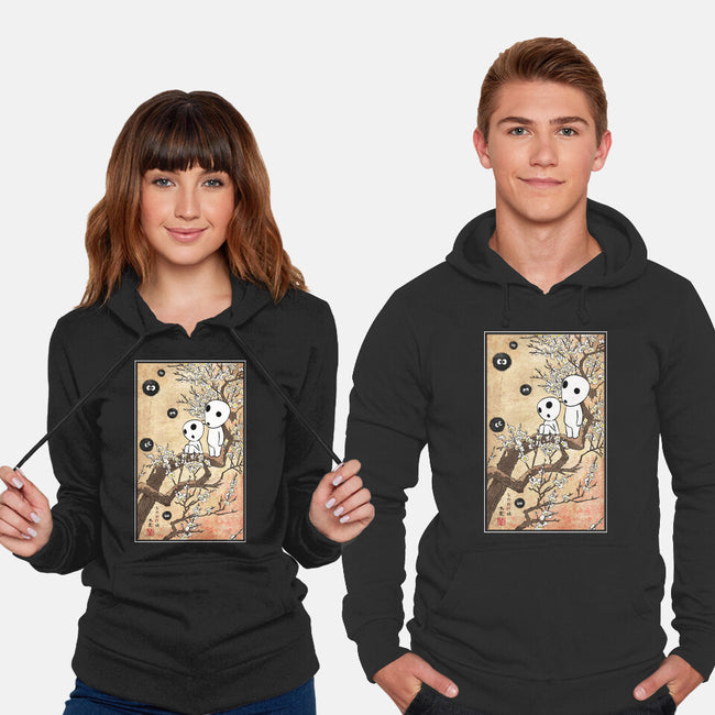 Tree Spirits Meet The Soot Sprites-Unisex-Pullover-Sweatshirt-DrMonekers