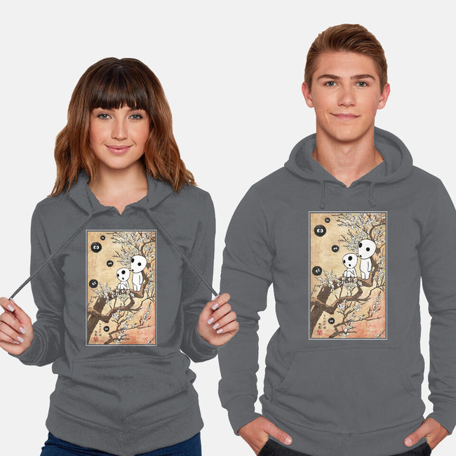 Tree Spirits Meet The Soot Sprites-Unisex-Pullover-Sweatshirt-DrMonekers