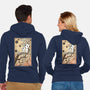 Tree Spirits Meet The Soot Sprites-Unisex-Zip-Up-Sweatshirt-DrMonekers