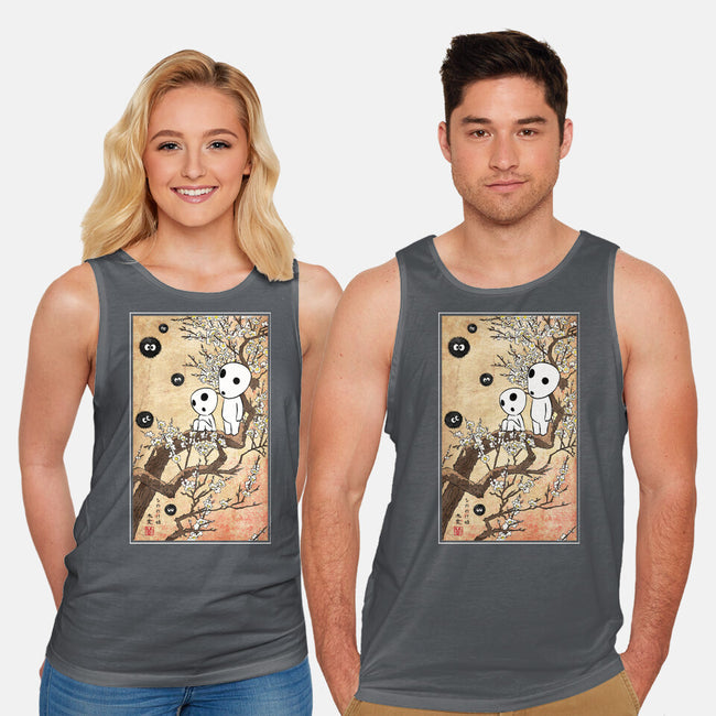 Tree Spirits Meet The Soot Sprites-Unisex-Basic-Tank-DrMonekers