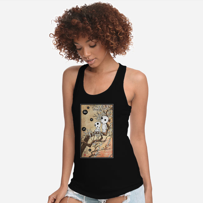 Tree Spirits Meet The Soot Sprites-Womens-Racerback-Tank-DrMonekers