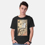 Tree Spirits Meet The Soot Sprites-Mens-Basic-Tee-DrMonekers