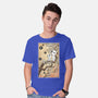 Tree Spirits Meet The Soot Sprites-Mens-Basic-Tee-DrMonekers