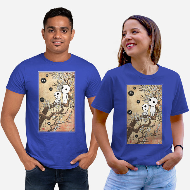 Tree Spirits Meet The Soot Sprites-Unisex-Basic-Tee-DrMonekers
