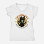 More Coffees Less Worry-Womens-V-Neck-Tee-Angoes25