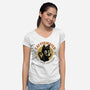 More Coffees Less Worry-Womens-V-Neck-Tee-Angoes25