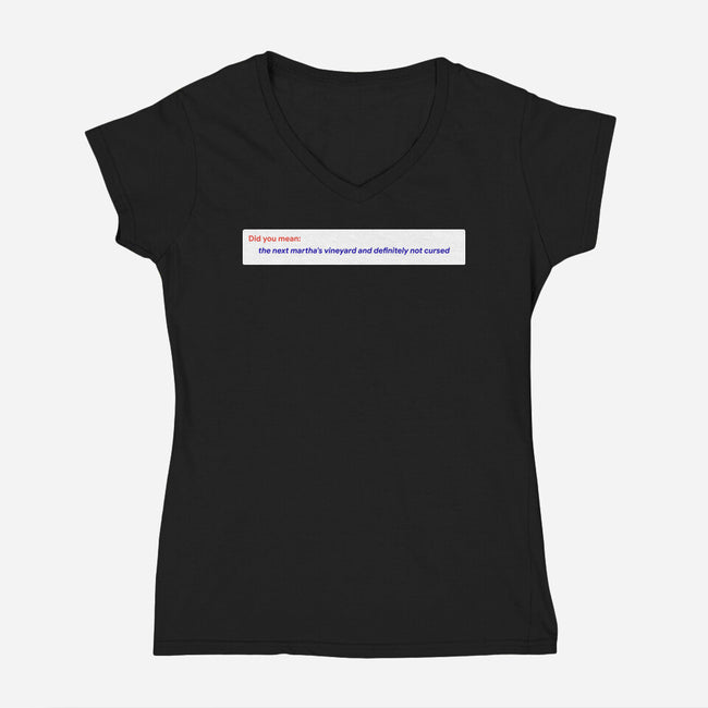 Did You Mean-Womens-V-Neck-Tee-rocketman_art