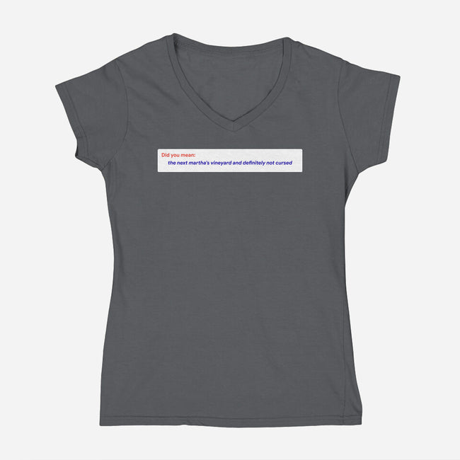 Did You Mean-Womens-V-Neck-Tee-rocketman_art