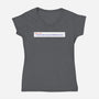 Did You Mean-Womens-V-Neck-Tee-rocketman_art
