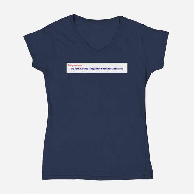 Did You Mean-Womens-V-Neck-Tee-rocketman_art