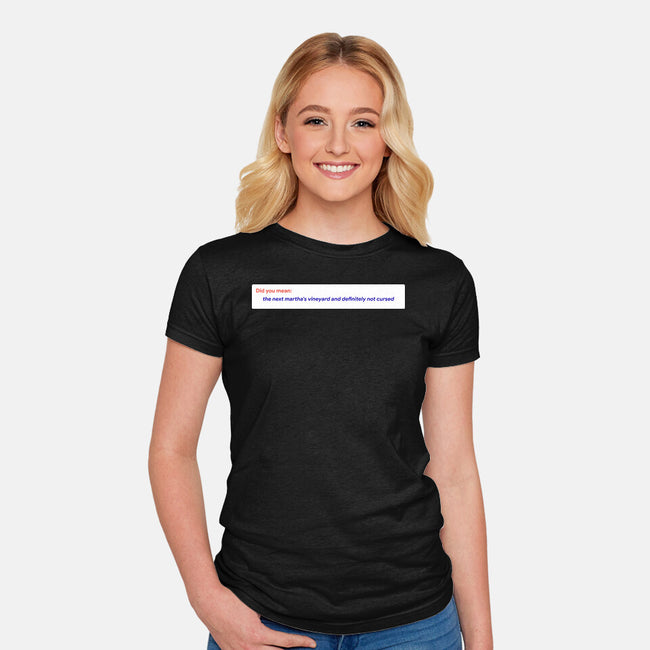 Did You Mean-Womens-Fitted-Tee-rocketman_art
