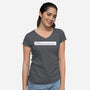 Did You Mean-Womens-V-Neck-Tee-rocketman_art