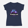 Visit Wonderland Park-Womens-V-Neck-Tee-dandingeroz