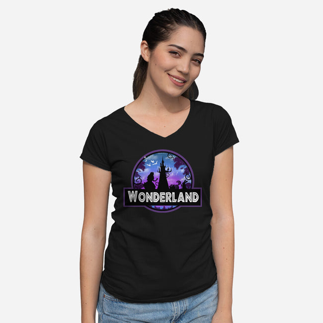 Visit Wonderland Park-Womens-V-Neck-Tee-dandingeroz