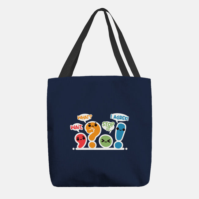 Punctuation Squad-None-Basic Tote-Bag-NemiMakeit