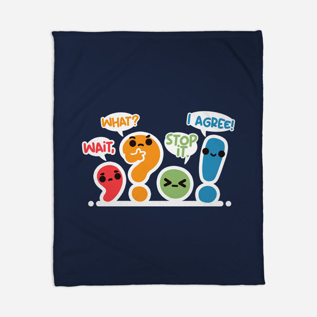 Punctuation Squad-None-Fleece-Blanket-NemiMakeit