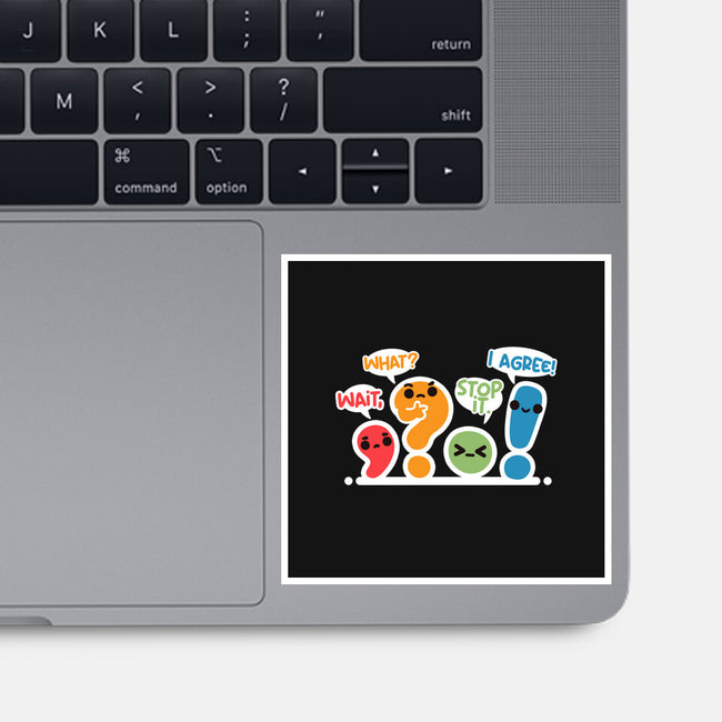 Punctuation Squad-None-Glossy-Sticker-NemiMakeit