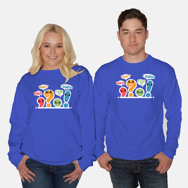 Punctuation Squad-Unisex-Crew Neck-Sweatshirt-NemiMakeit