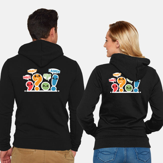 Punctuation Squad-Unisex-Zip-Up-Sweatshirt-NemiMakeit