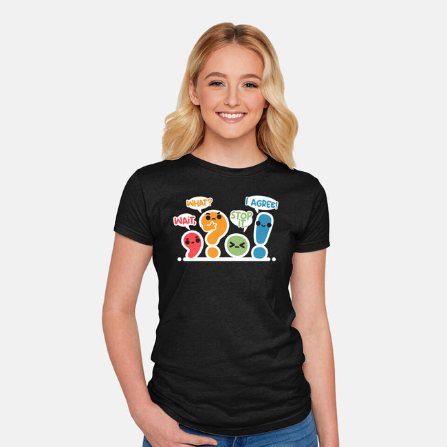 Punctuation Squad-Womens-Fitted-Tee-NemiMakeit