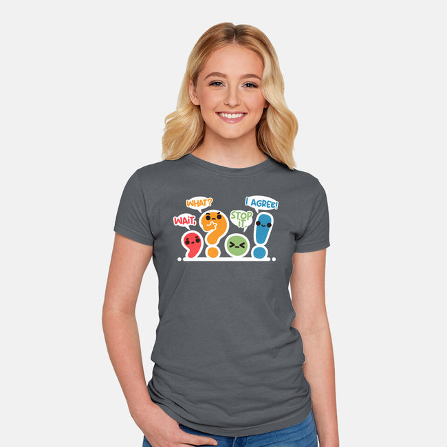 Punctuation Squad-Womens-Fitted-Tee-NemiMakeit