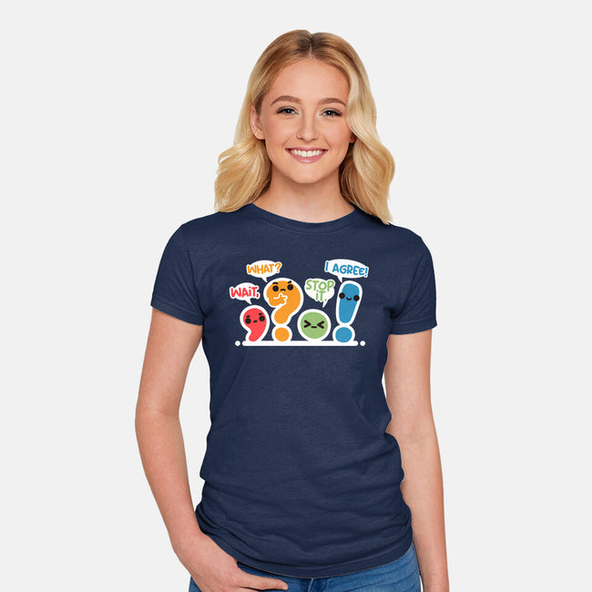 Punctuation Squad-Womens-Fitted-Tee-NemiMakeit