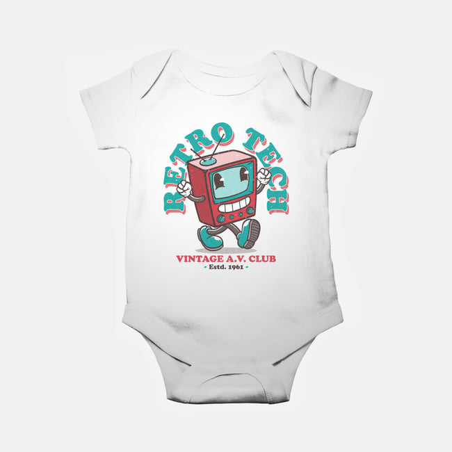 Retro Tech TV-Baby-Basic-Onesie-teesgeex