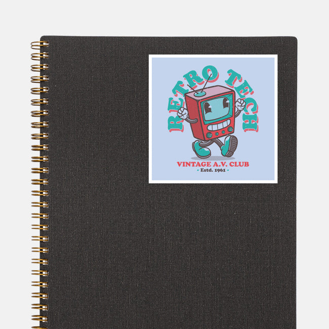 Retro Tech TV-None-Glossy-Sticker-teesgeex