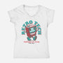 Retro Tech TV-Womens-V-Neck-Tee-teesgeex