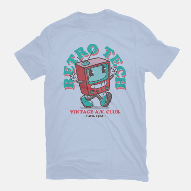Retro Tech TV-Womens-Fitted-Tee-teesgeex