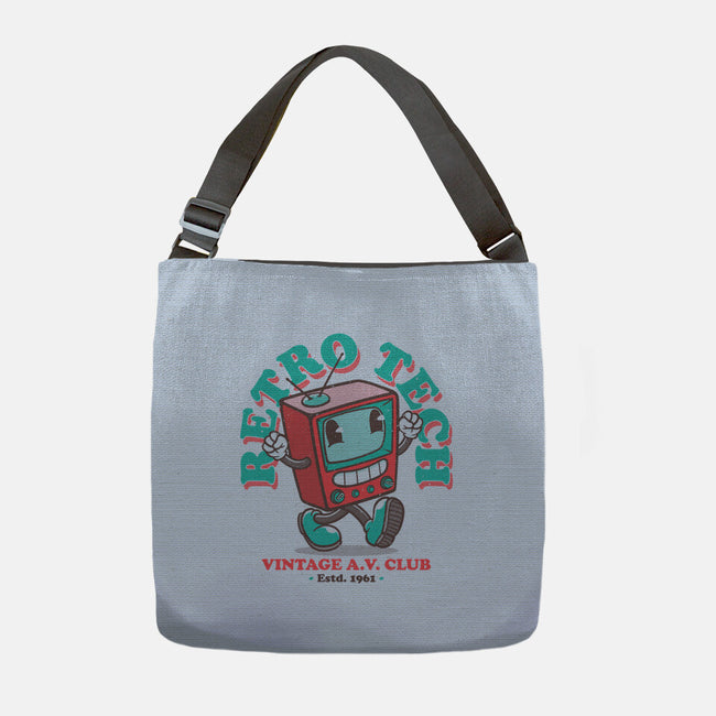 Retro Tech TV-None-Adjustable Tote-Bag-teesgeex
