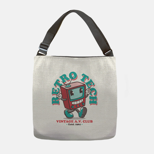 Retro Tech TV-None-Adjustable Tote-Bag-teesgeex