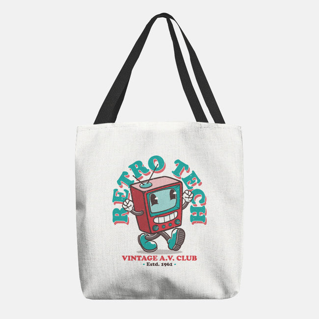 Retro Tech TV-None-Basic Tote-Bag-teesgeex