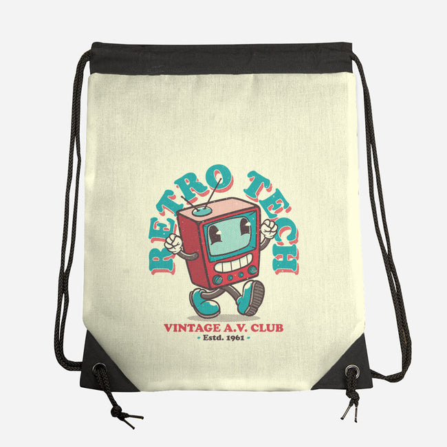 Retro Tech TV-None-Drawstring-Bag-teesgeex