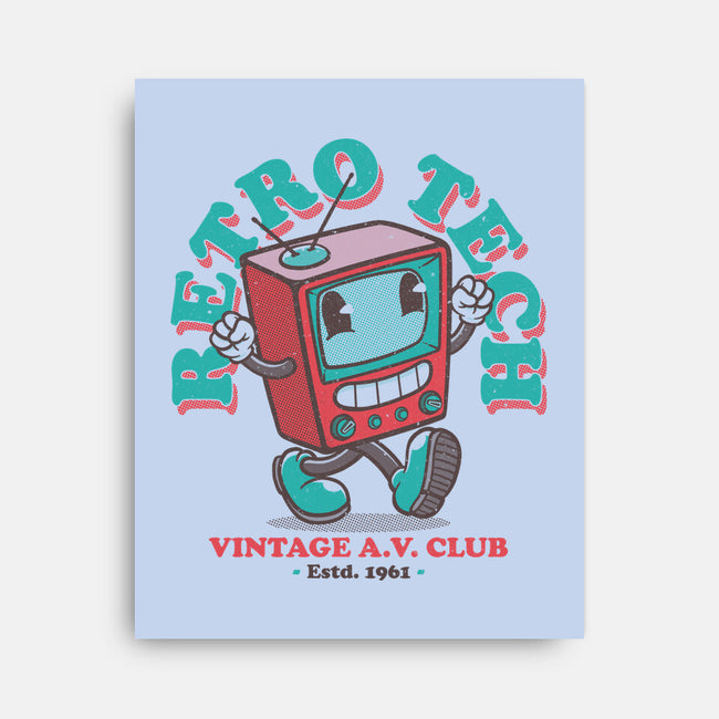 Retro Tech TV-None-Stretched-Canvas-teesgeex