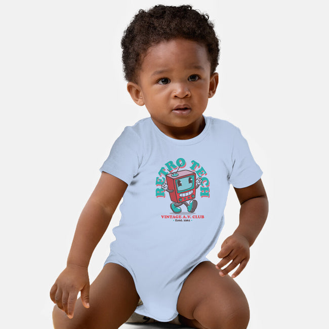 Retro Tech TV-Baby-Basic-Onesie-teesgeex